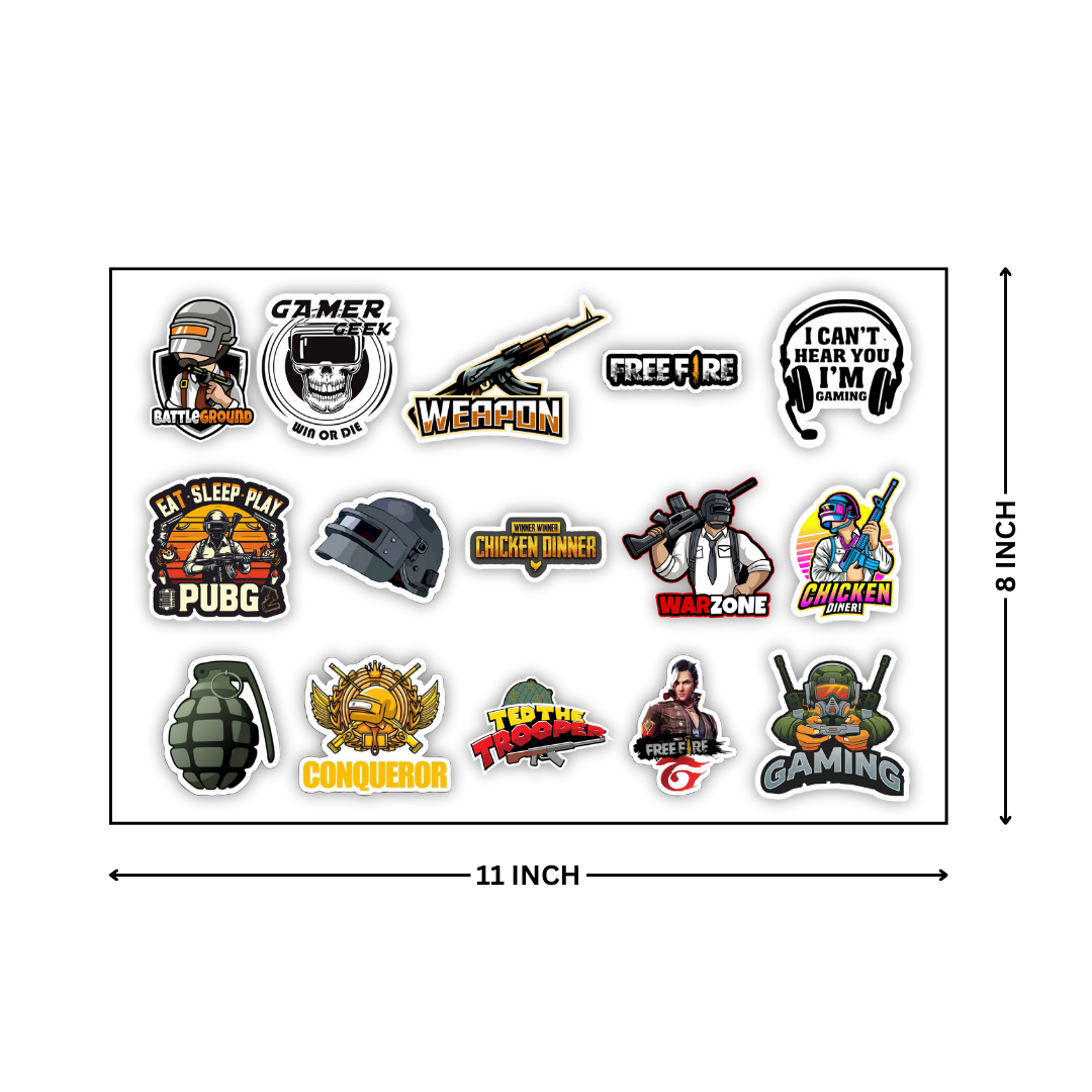 PUBG Gaming - DTF Sticker