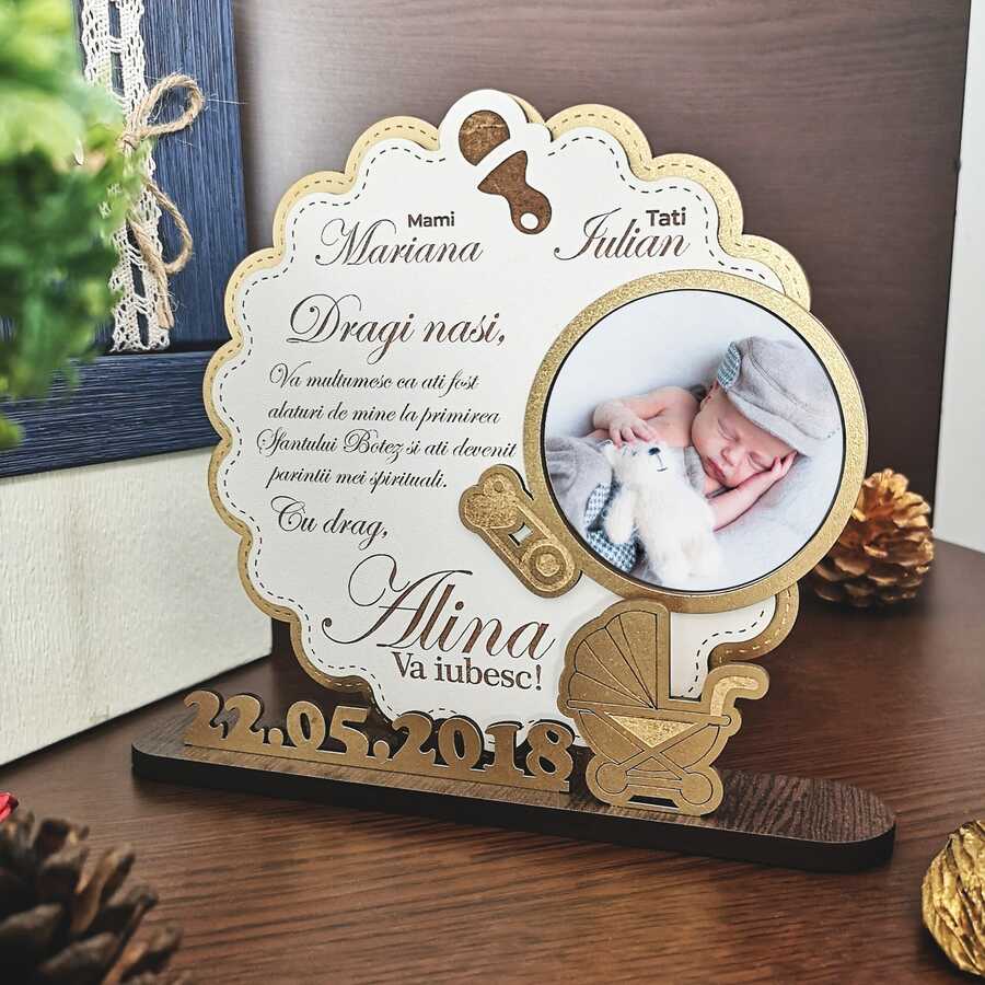Personalized Newborn Baby Photo Frame with a Special Message
