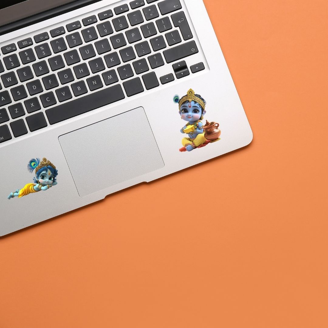 Divine in Every Detail – Lord Krishna Transparent DTF Stickers