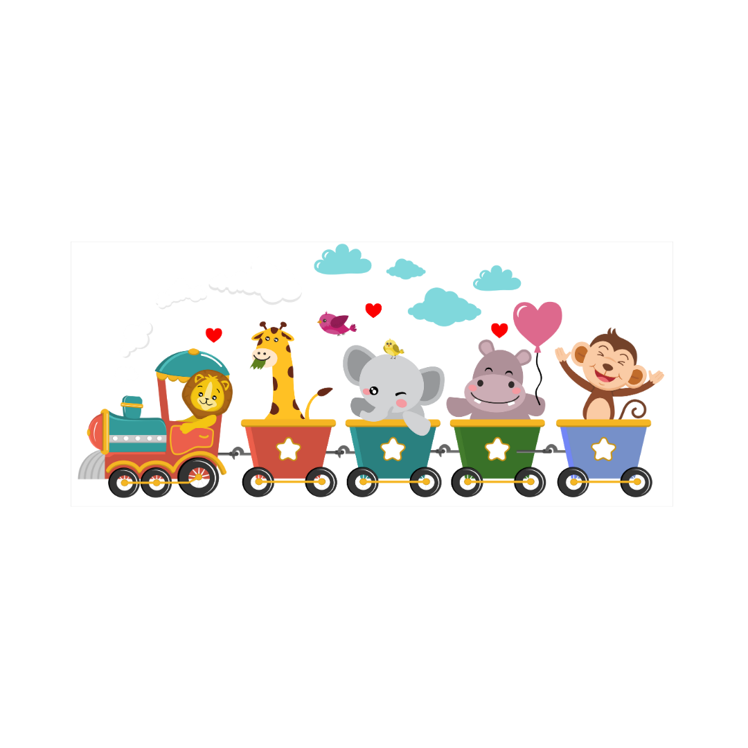 Animal Train For Walls That Spark Imagination –  Wall Stickers