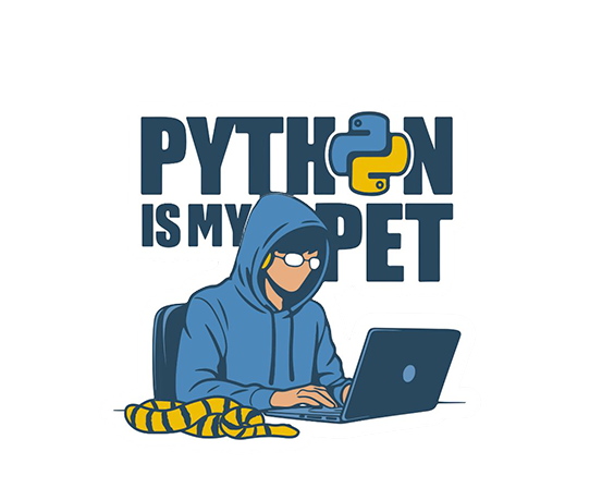 Python Is My Pet  – DTF Sticker for Real Coders