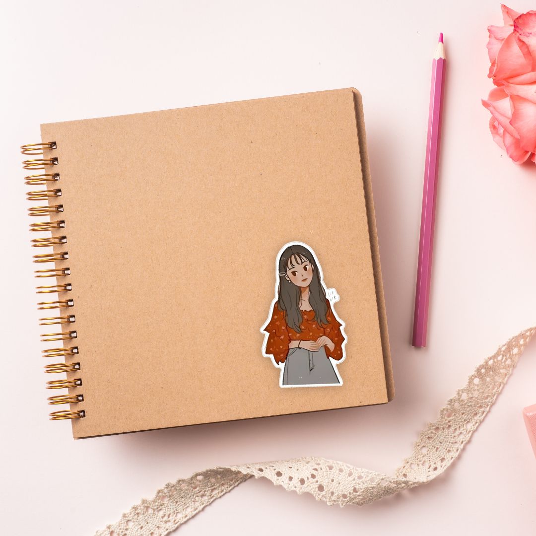 Girl Illustration - DTF Stickers