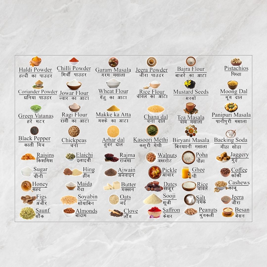 DIY Kitchen Jar Stickers – 3D Waterproof Kitchen decor (Set of 60)
