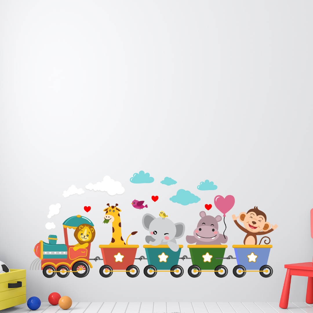 Animal Train For Walls That Spark Imagination –  Wall Stickers