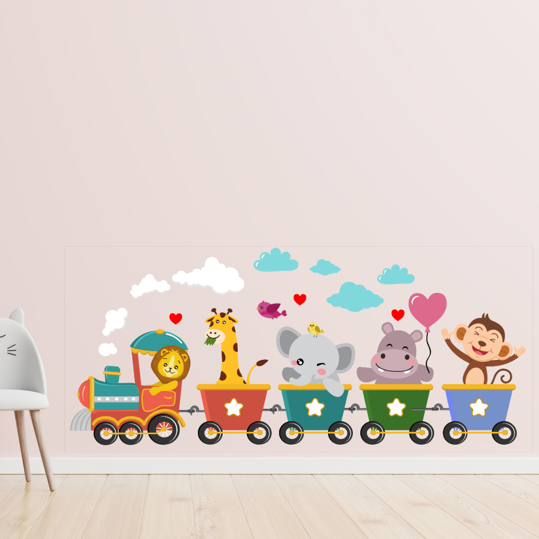 Animal Train For Walls That Spark Imagination –  Wall Stickers