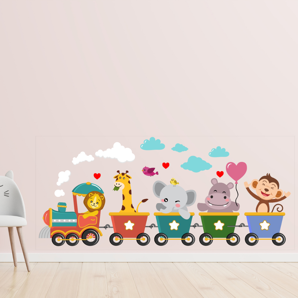 Animal Train For Walls That Spark Imagination –  Wall Stickers