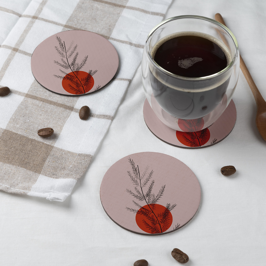 Abstract Leafy Shape Tea Coaster-Natural elegance with modern Design(set of 4)