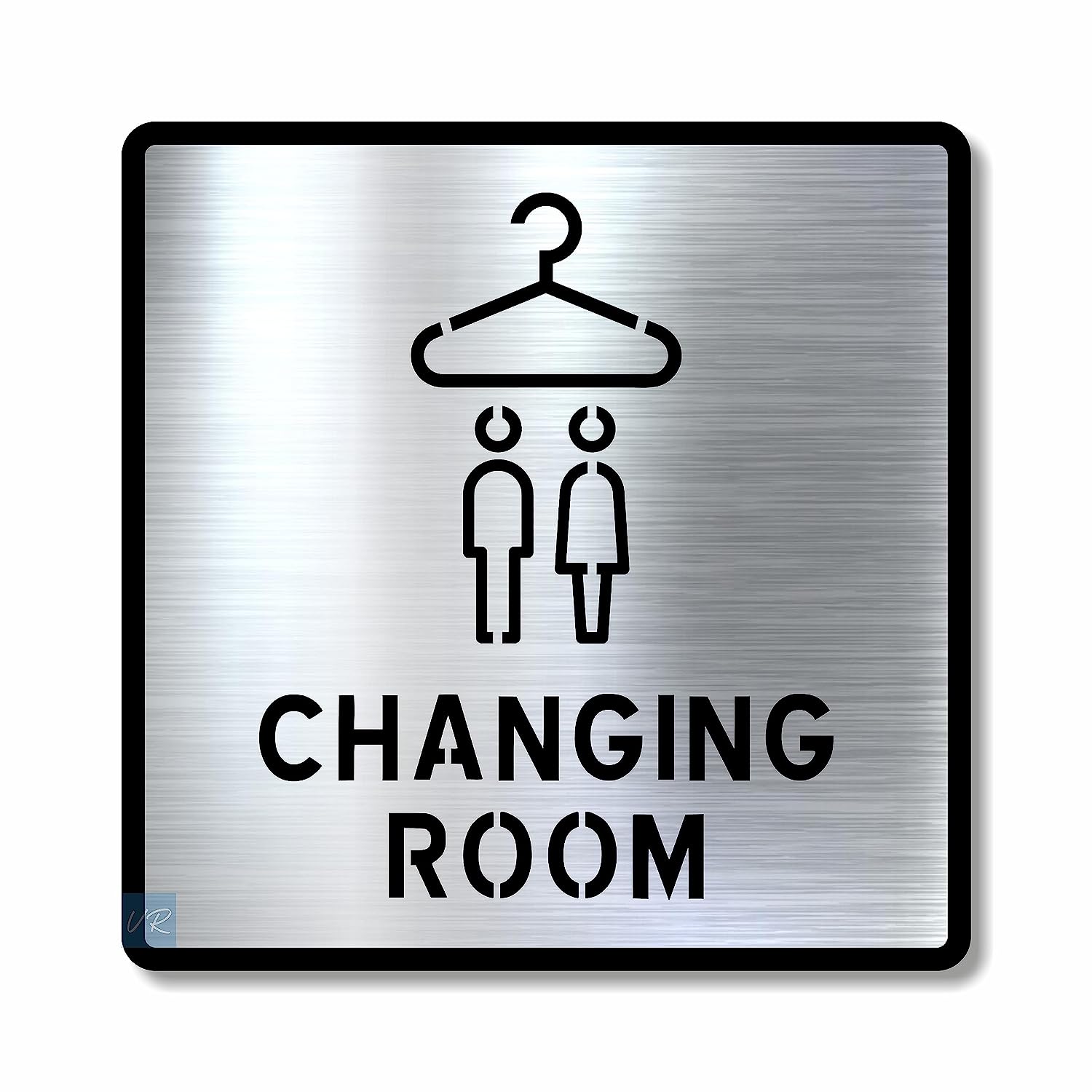 Changing Room Sign Board – Acrylic & Silver Brass Sheet