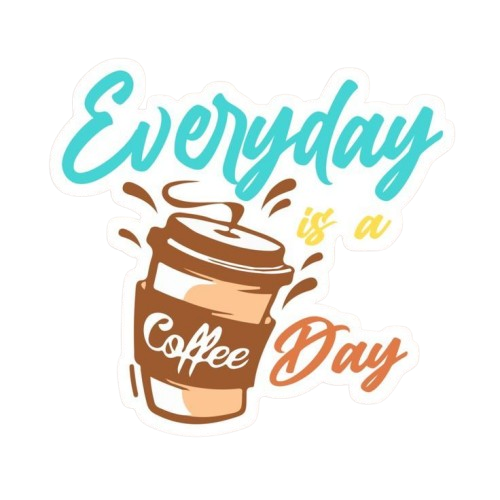 Everyday Coffee DTF Sticker- Daily Brew Lovers