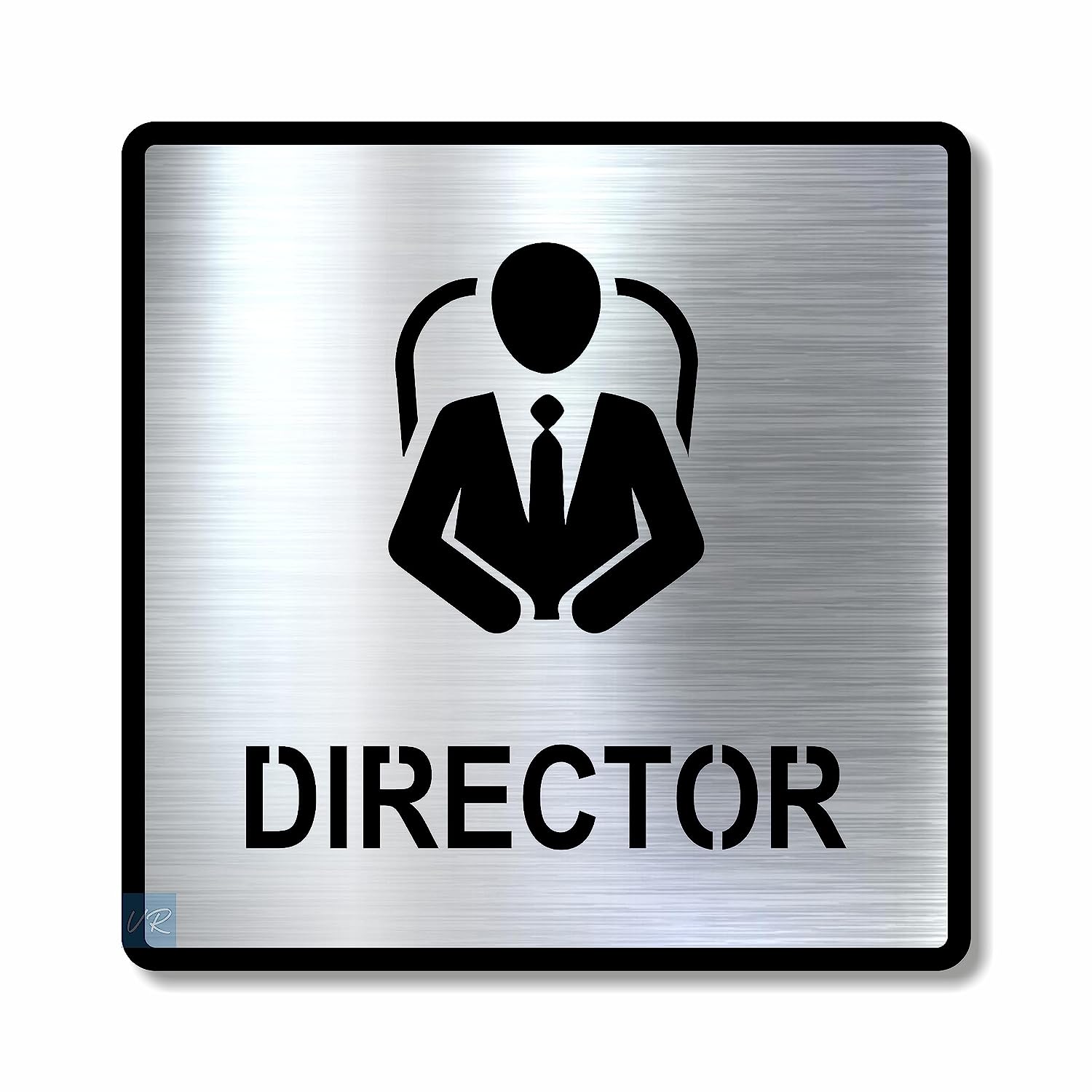 Director Sign Board – Acrylic & Silver Brass Sheet