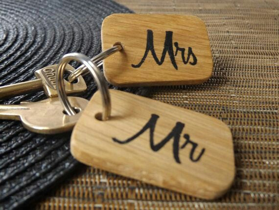 Customized Wooden Couple Keychains – A Token of Love You Can Carry
