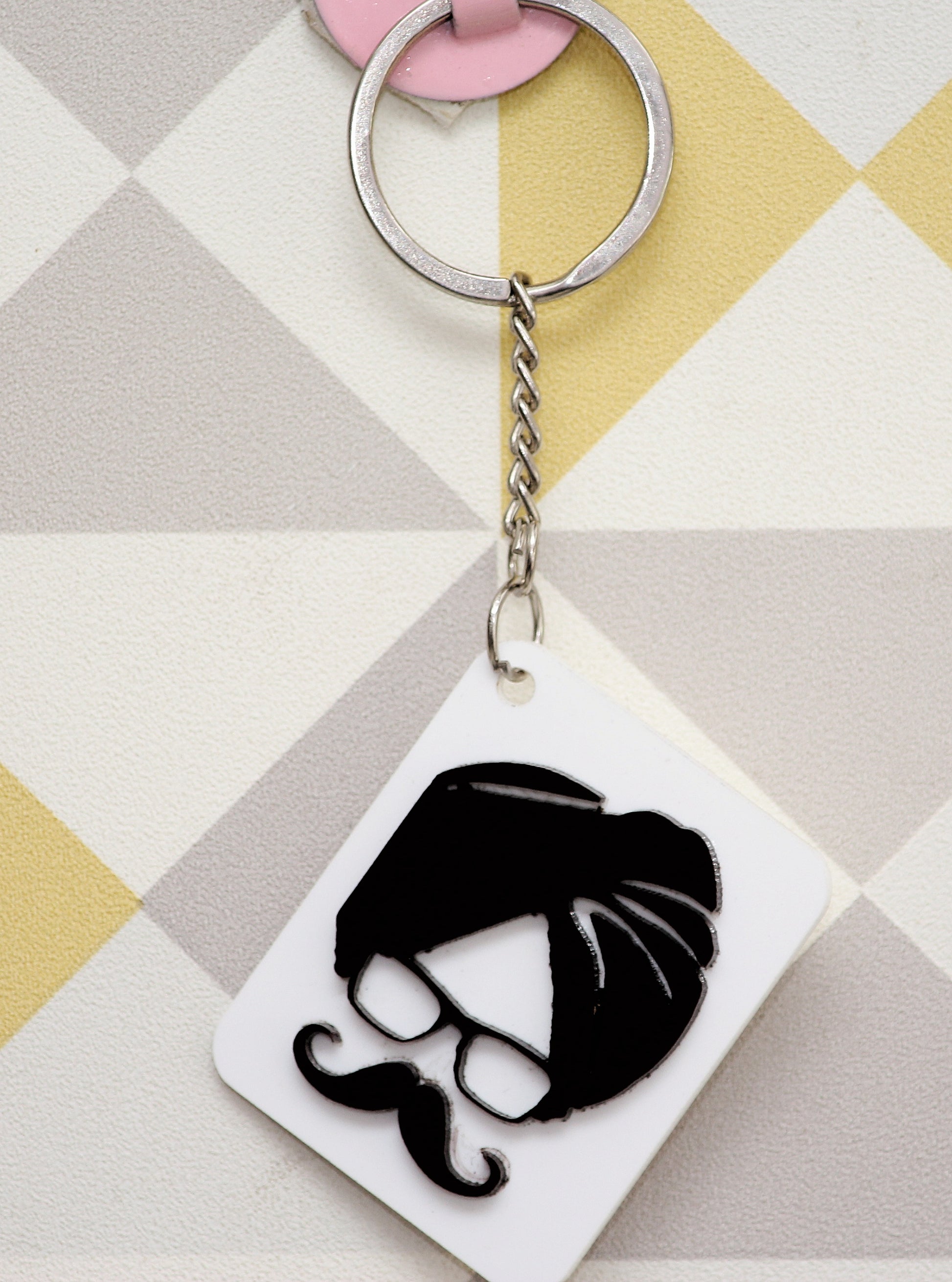 Acrylic Face Cutout Keychain