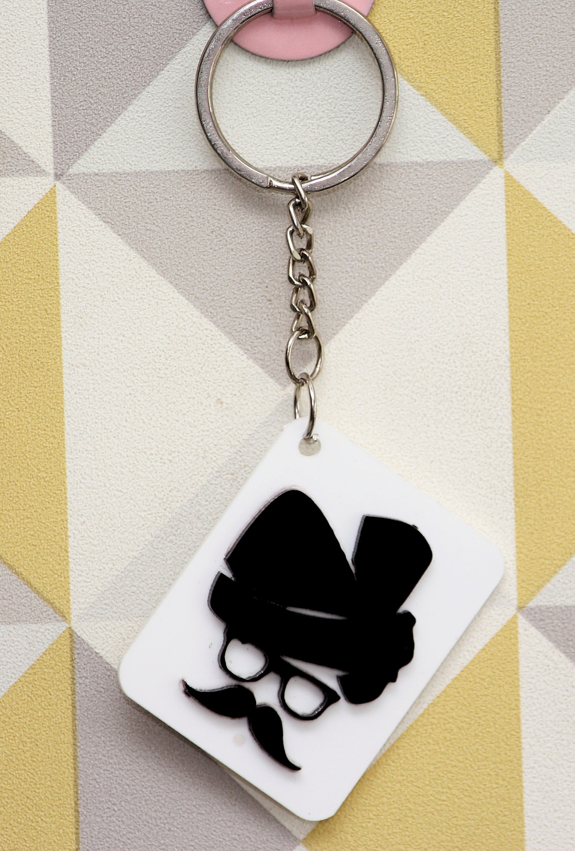 Acrylic Face Cutout Keychain