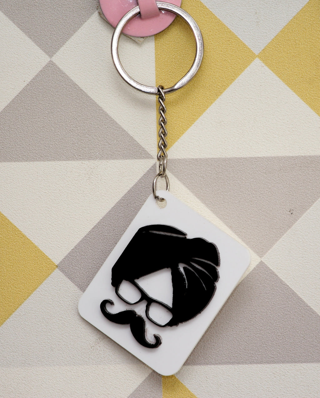 Acrylic Face Cutout Keychain