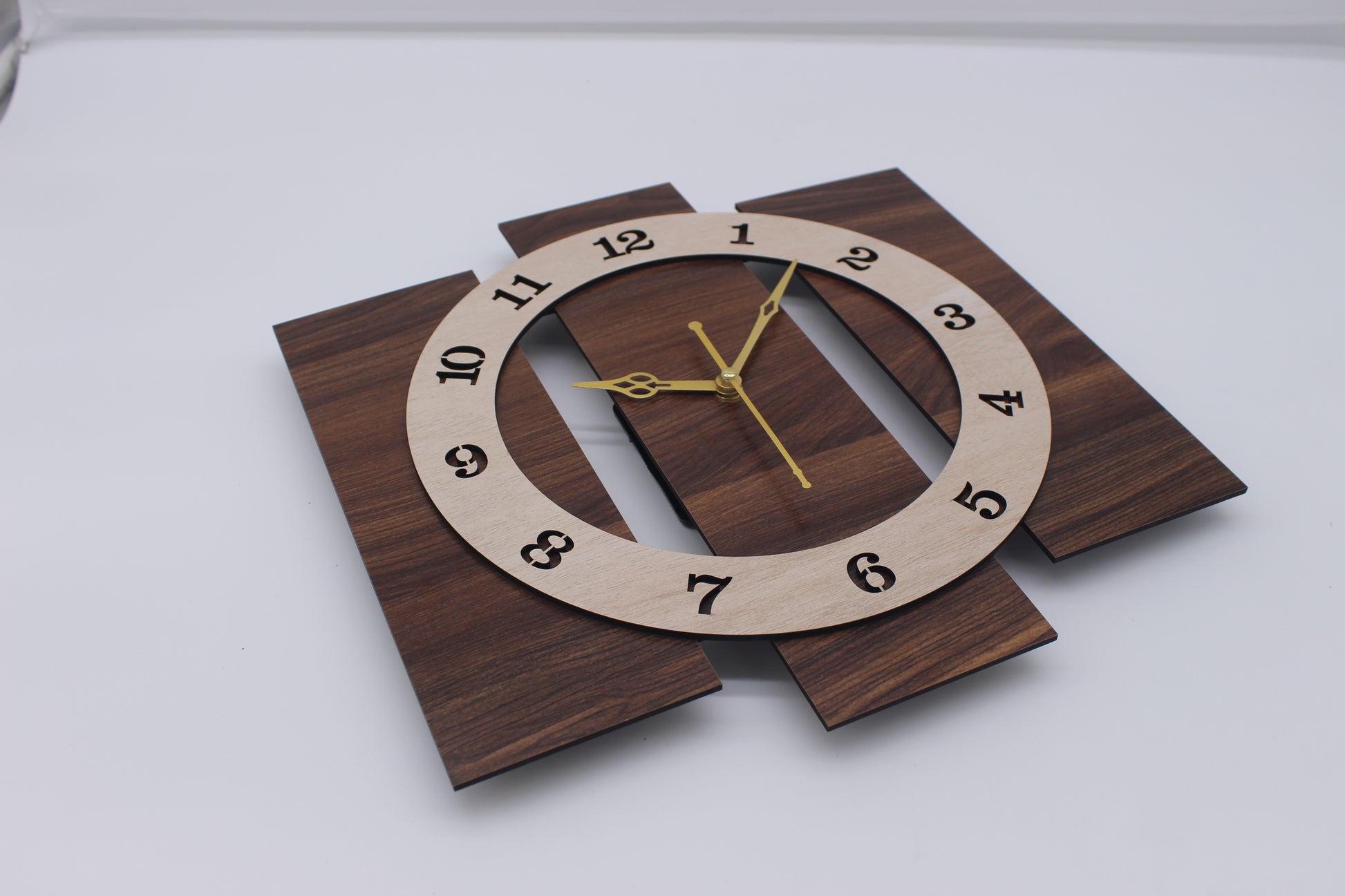 Double Layer  MDF Wall Clock