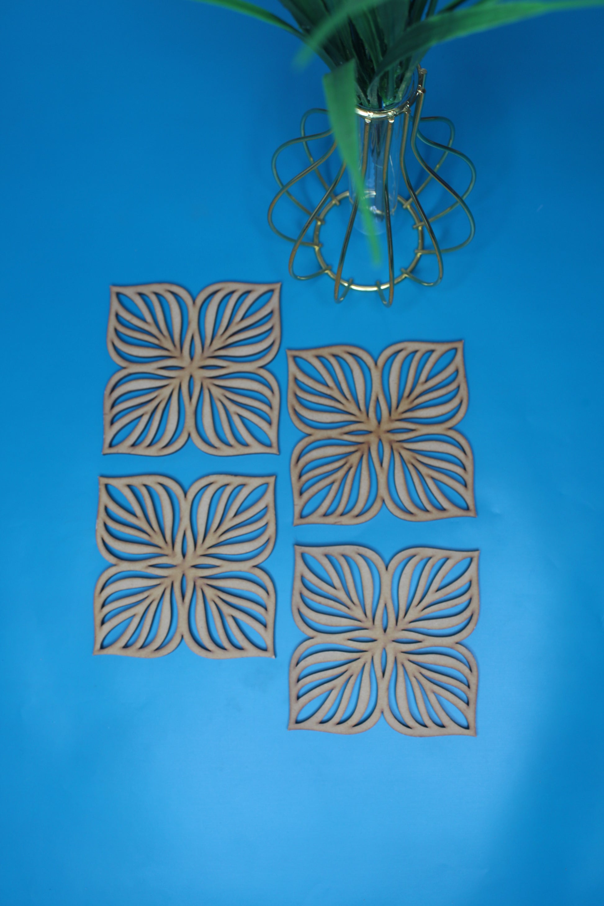 MDF Tea Coasters – Stylish & Durable Drinkware(set of 4)