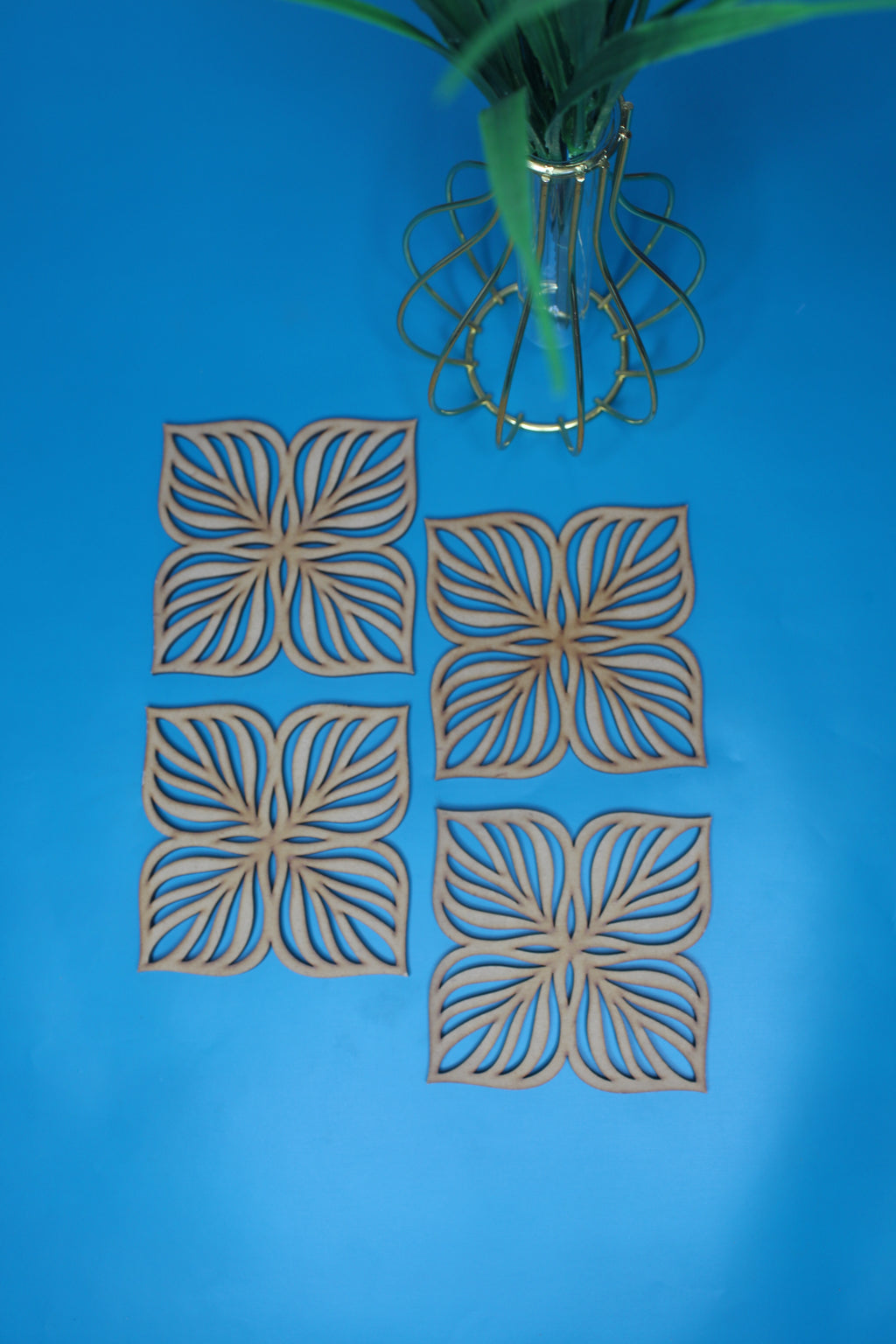 MDF Tea Coasters – Stylish & Durable Drinkware(set of 4)