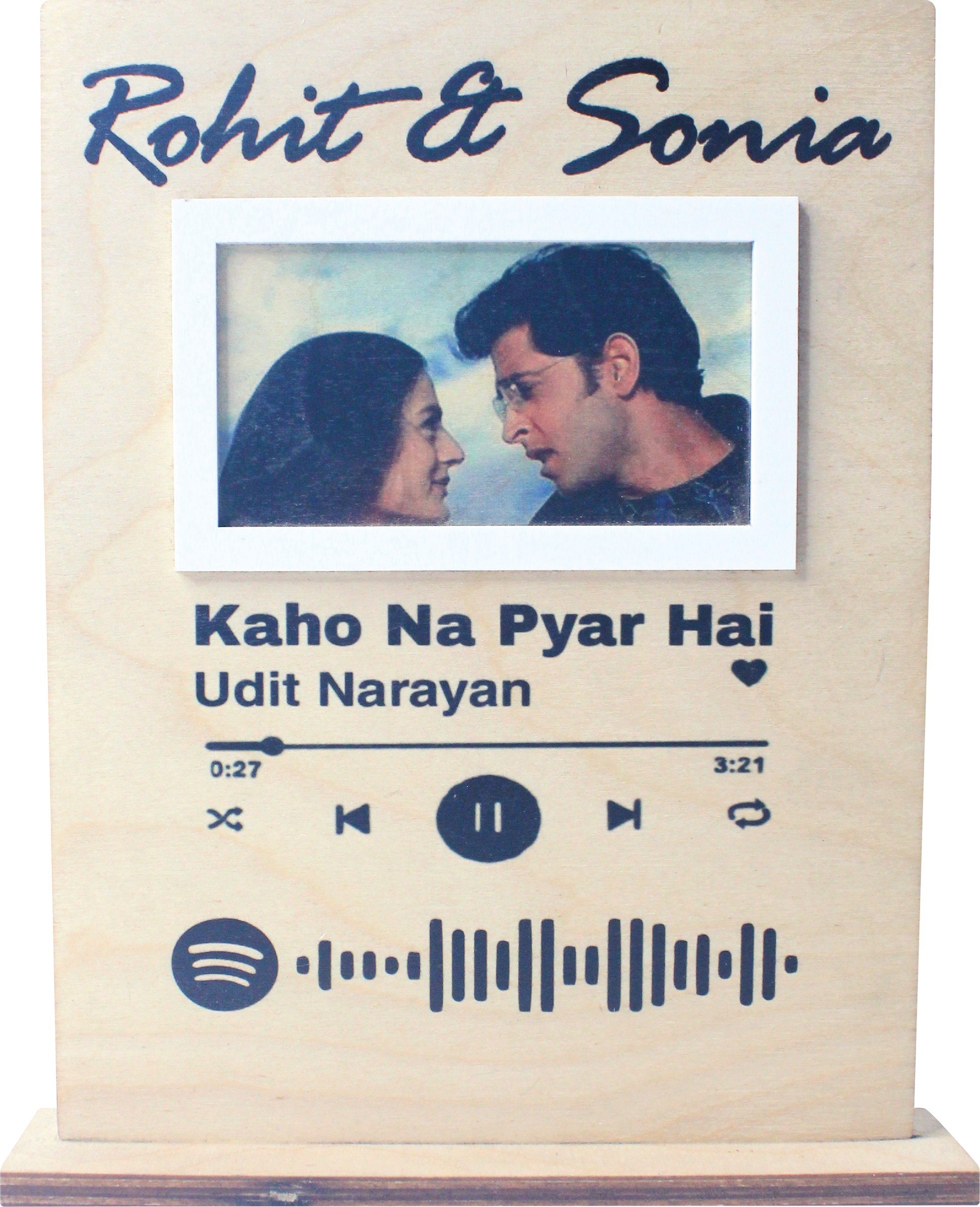 Couple MDF Spotify Plaque