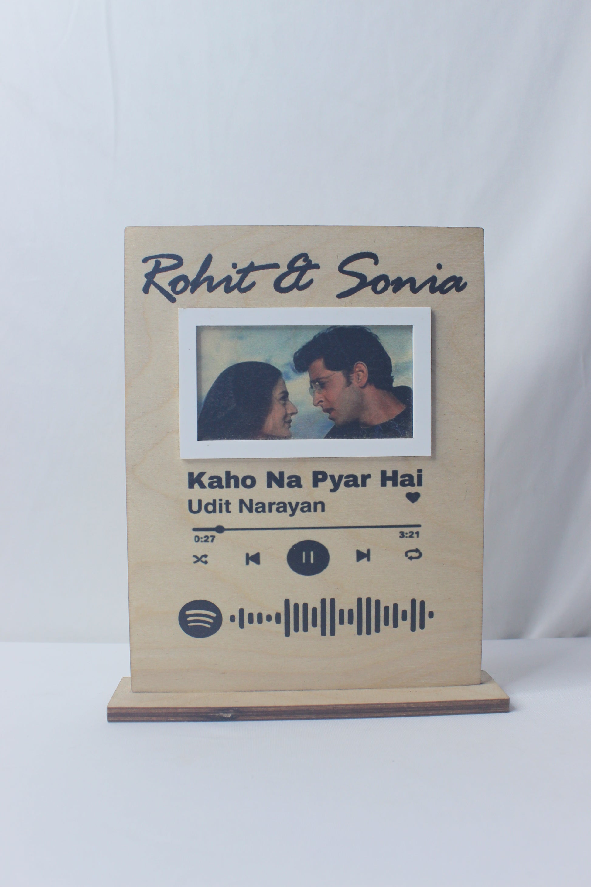 Couple MDF Spotify Plaque