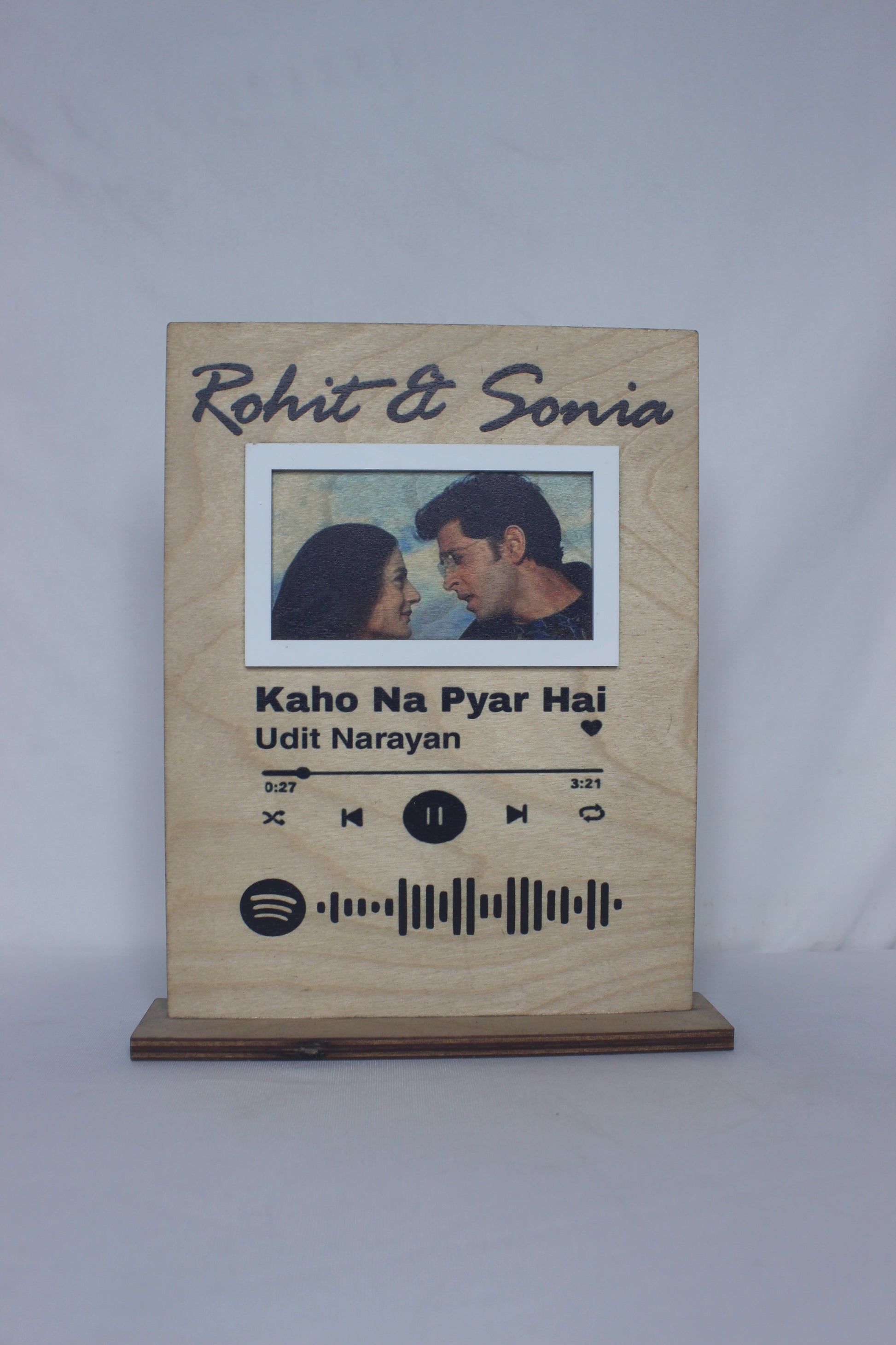 Couple MDF Spotify Plaque