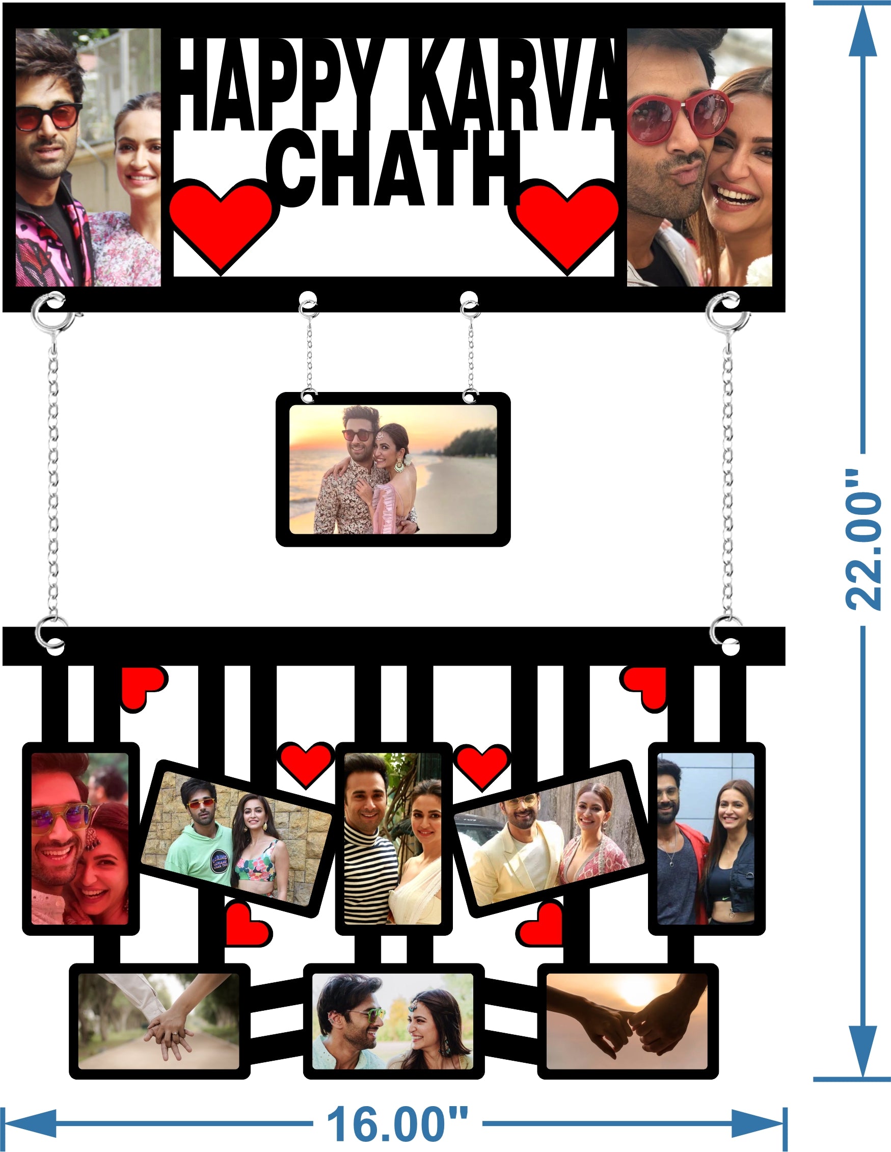 Couple Karwa Chauth Photo Frame
