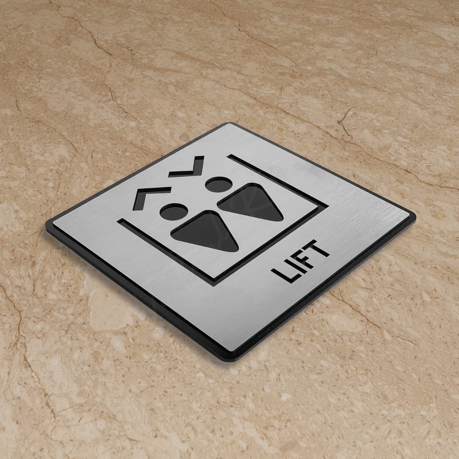 Lift Sign Boards – Acrylic & Silver Brass Sheet