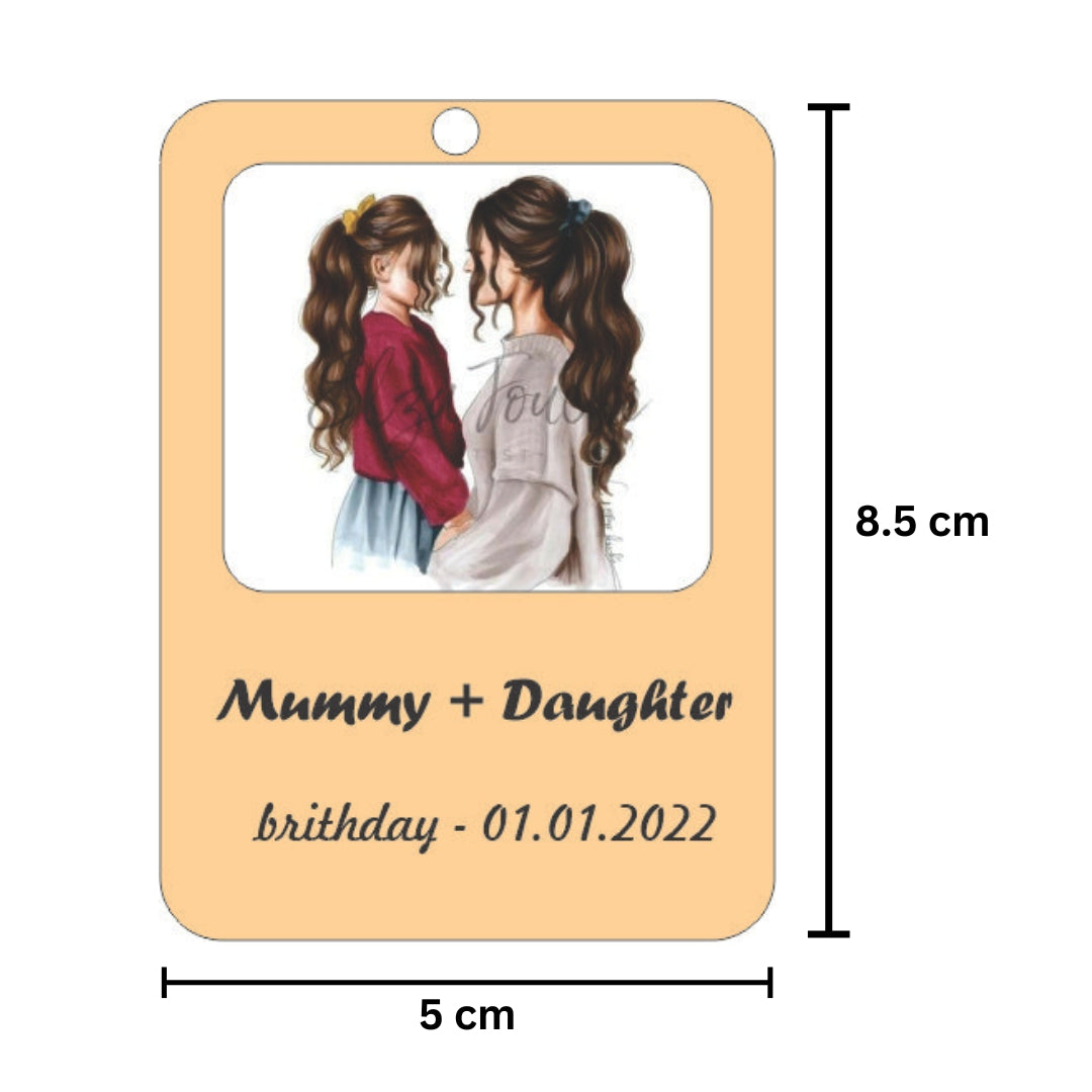 Mother & Daughter Customized MDF Keychain – Bond Beyond Words