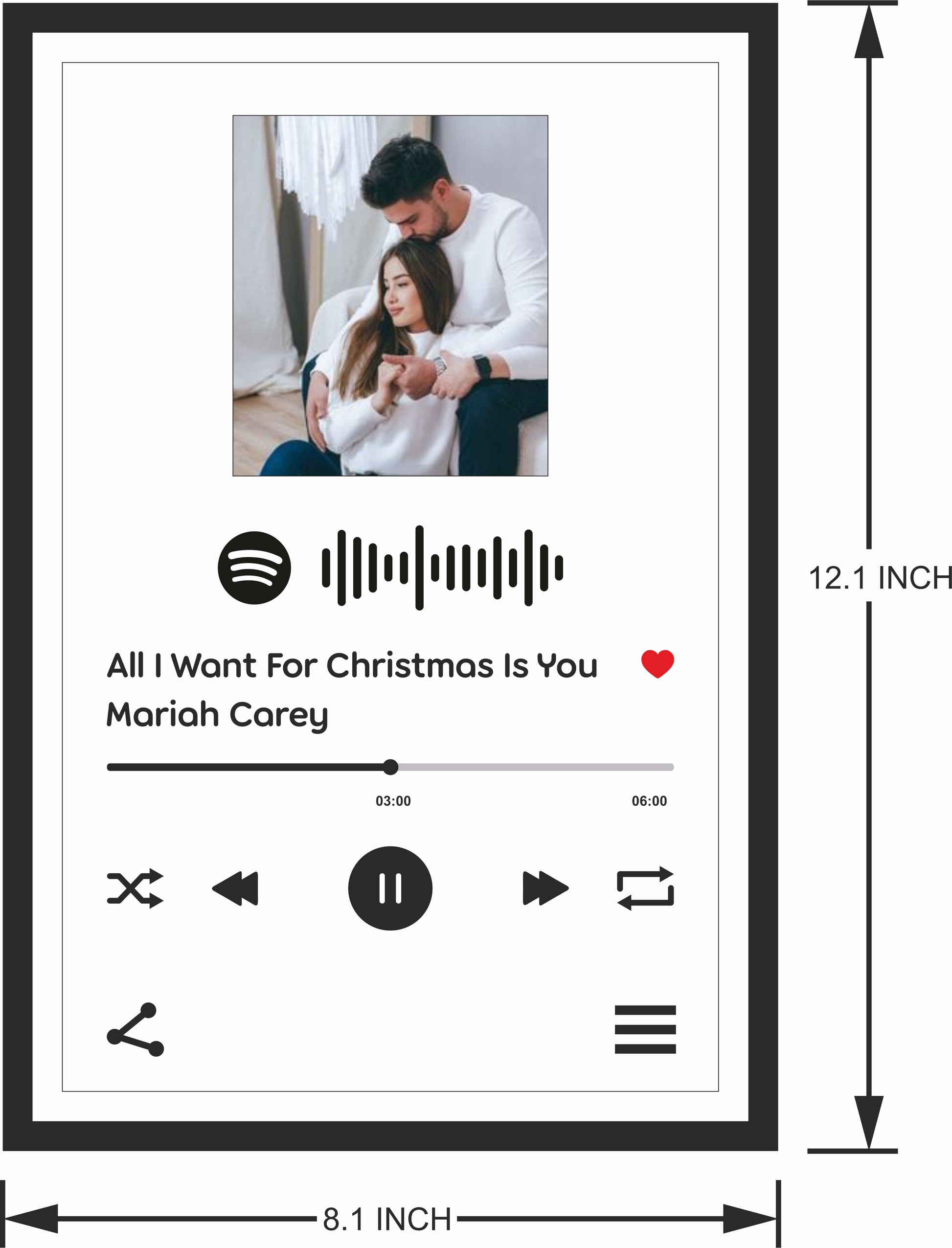 Spotify Wall Photo Frame- Favorite Song to Life