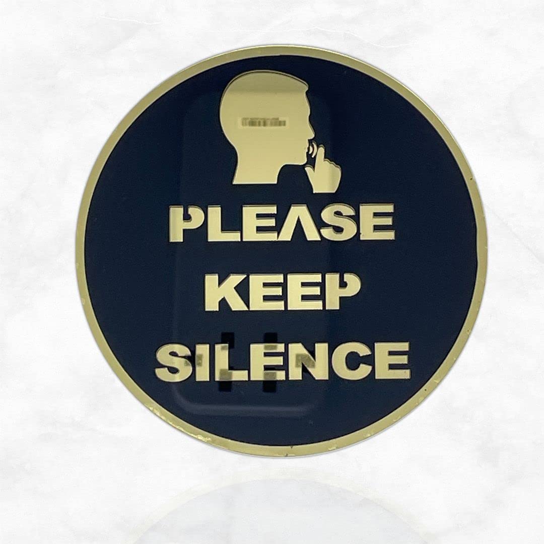 Silence Metal Sign Board – Elegant & Effective Noise Control Signage