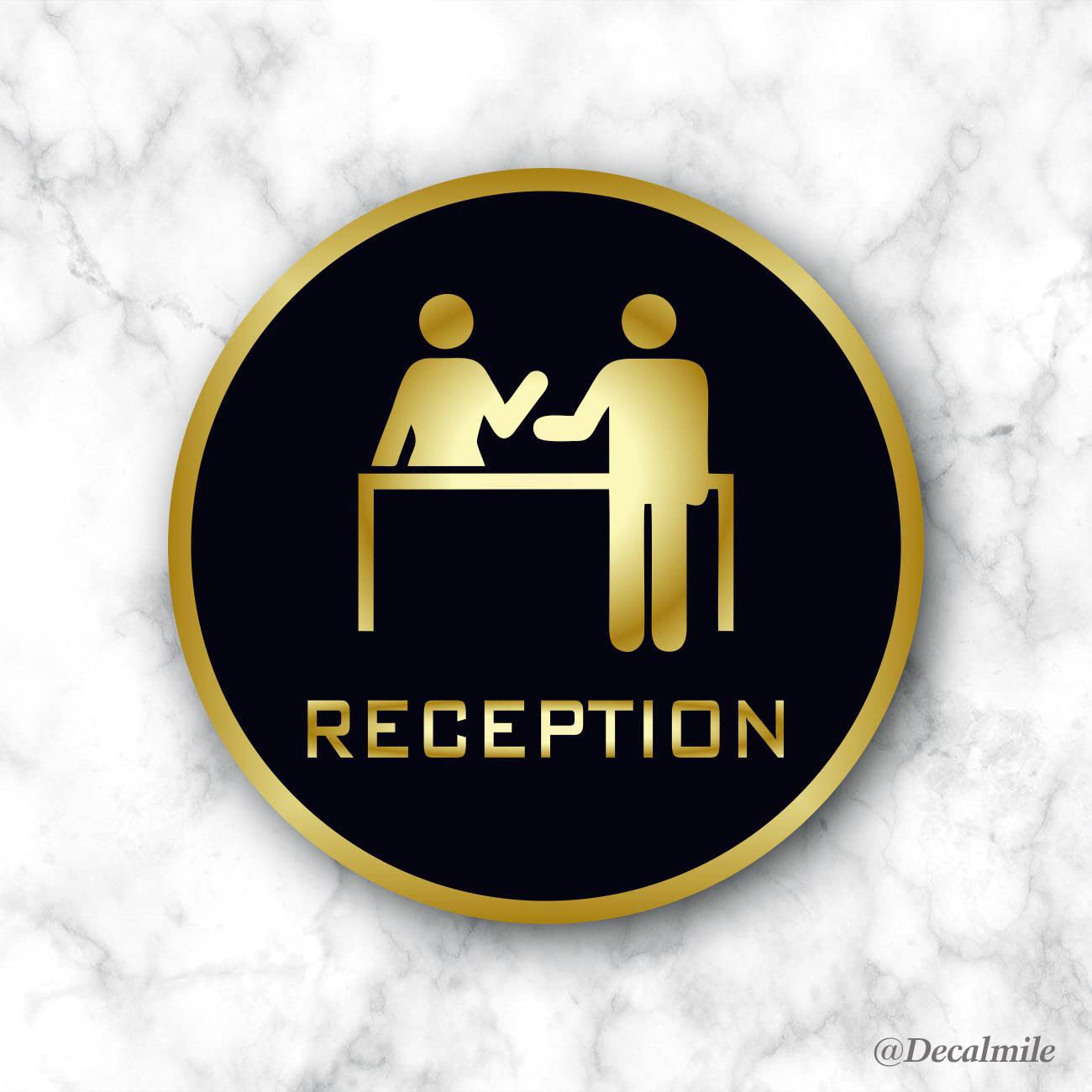 Reception Metal Sign Board – Professional & Elegant