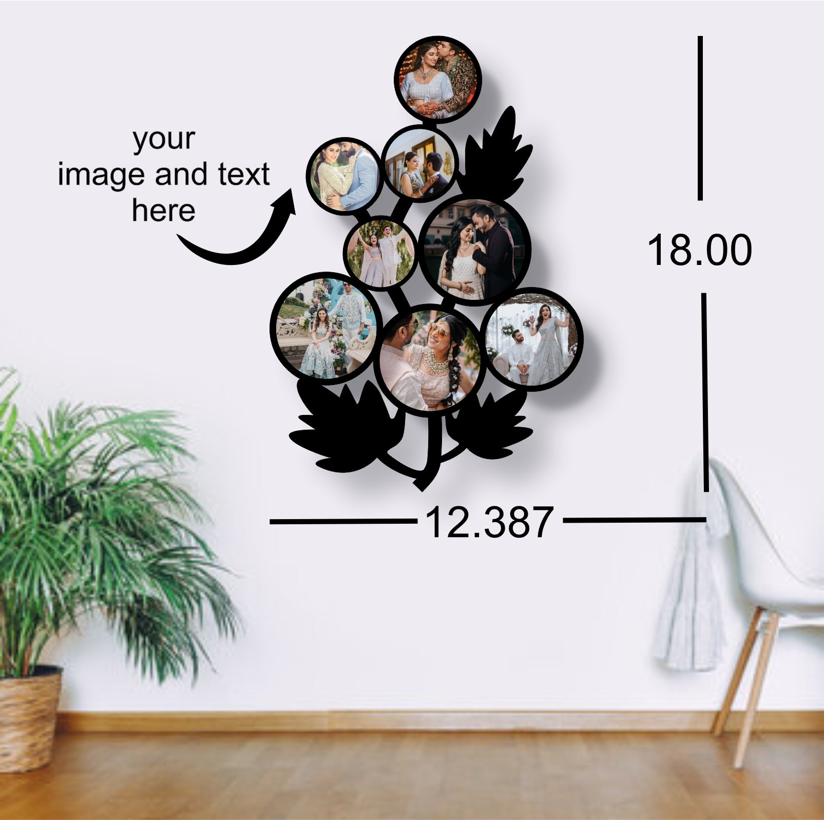 Leaf-Shaped Wall Photo Frame