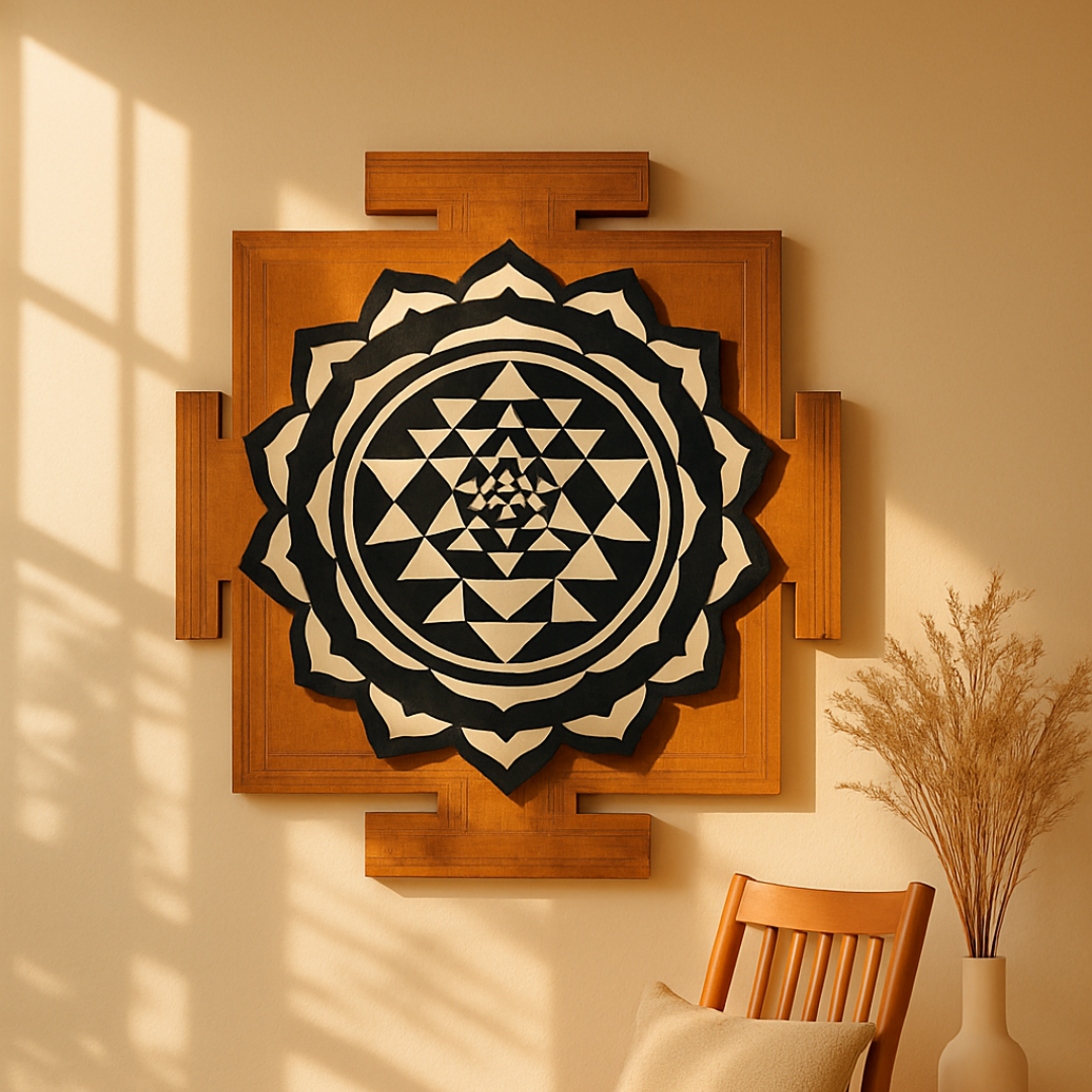 Sri Yantra Wall Décor – A Divine Symbol of Energy & Prosperity