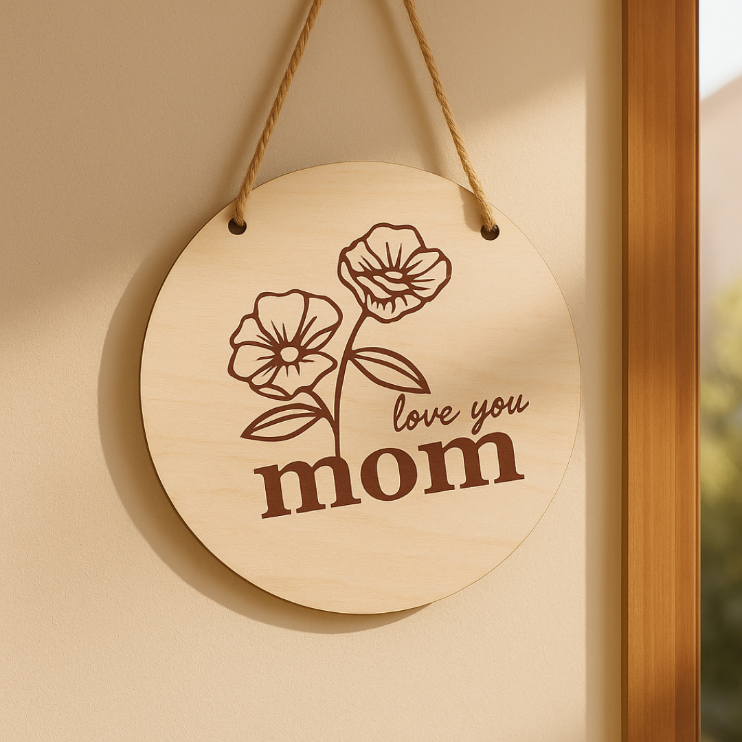 MOM Wooden Hanging Wall Art