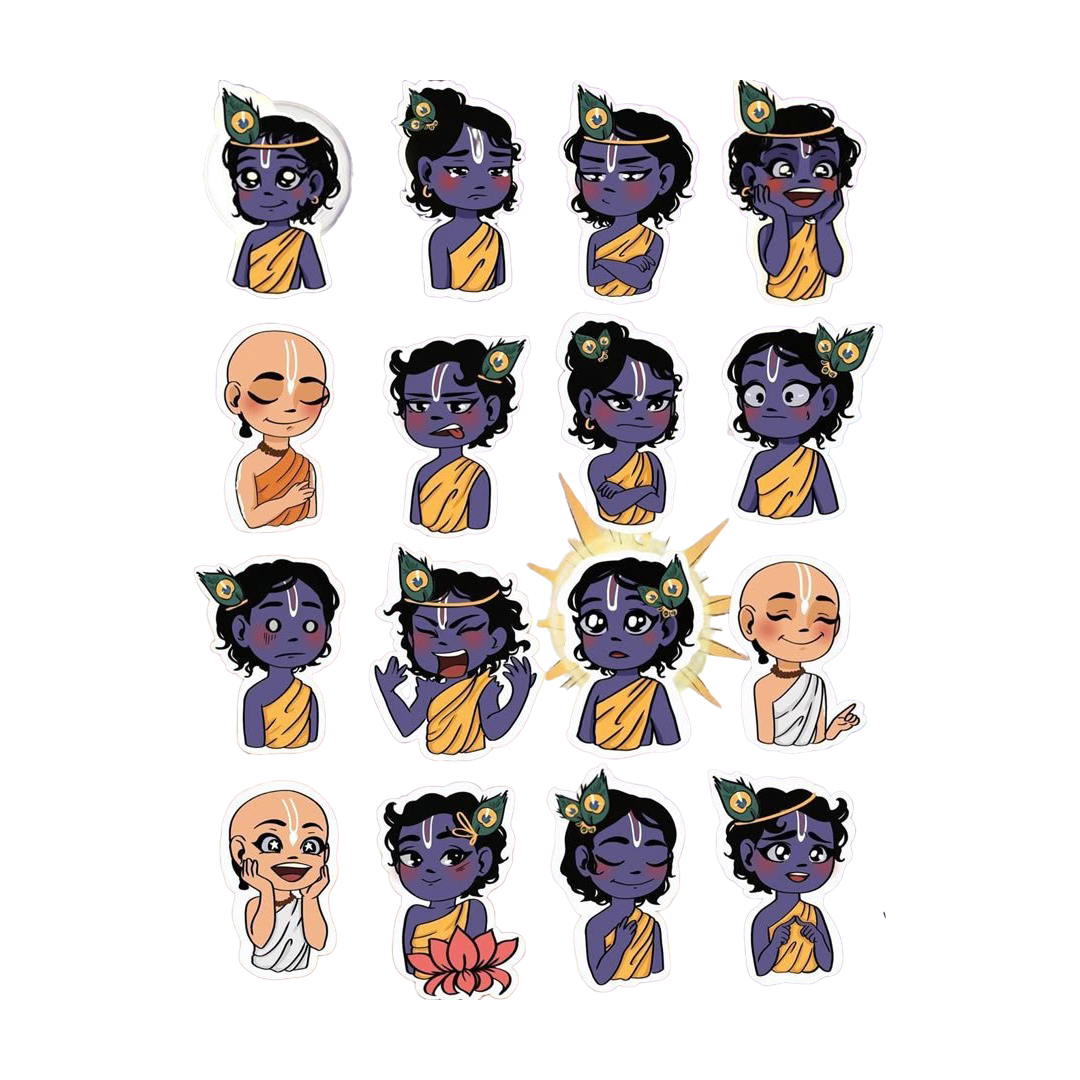 KRISHNA DTF Stickers — where devotion meets design.