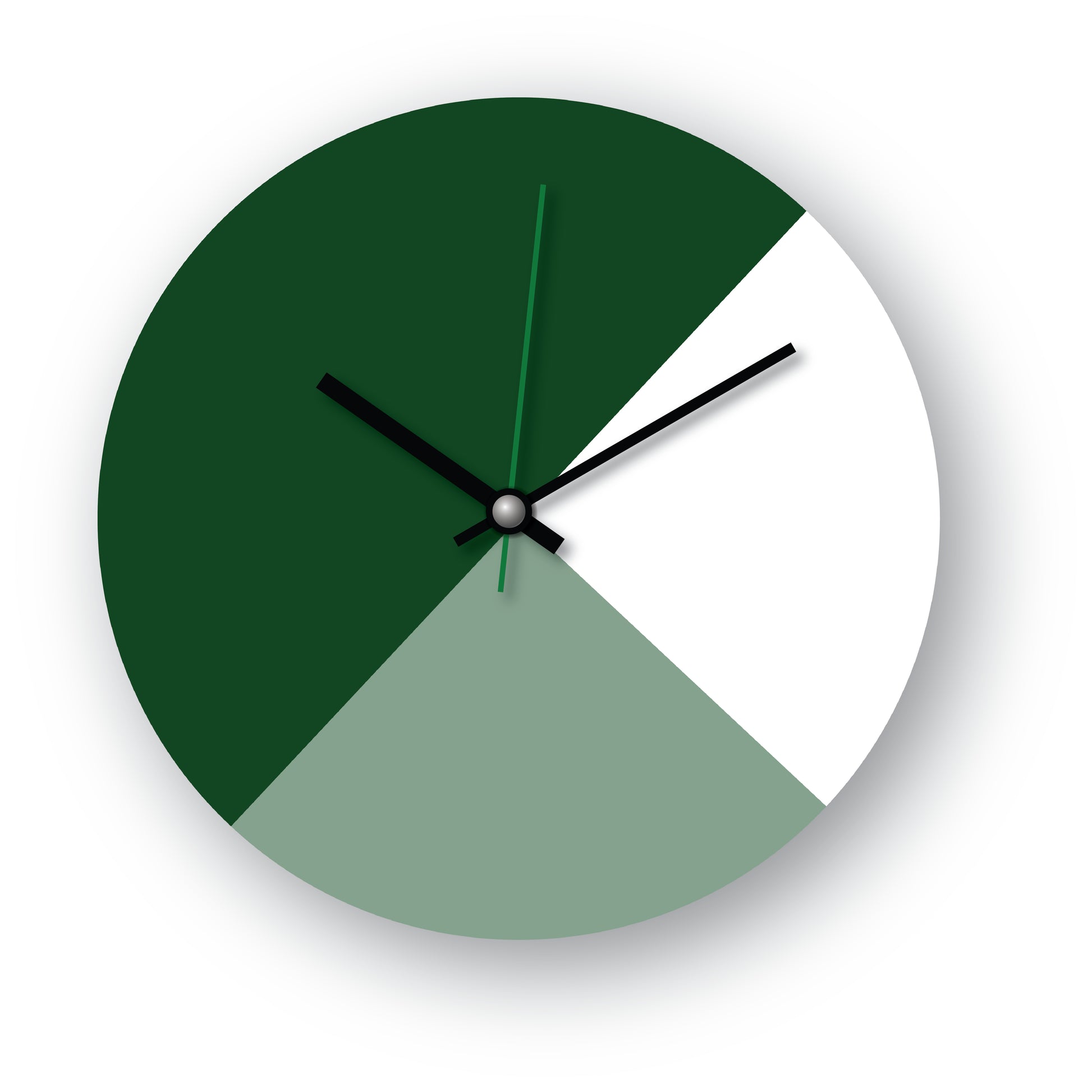 Green Shades Wall Clock with Shades