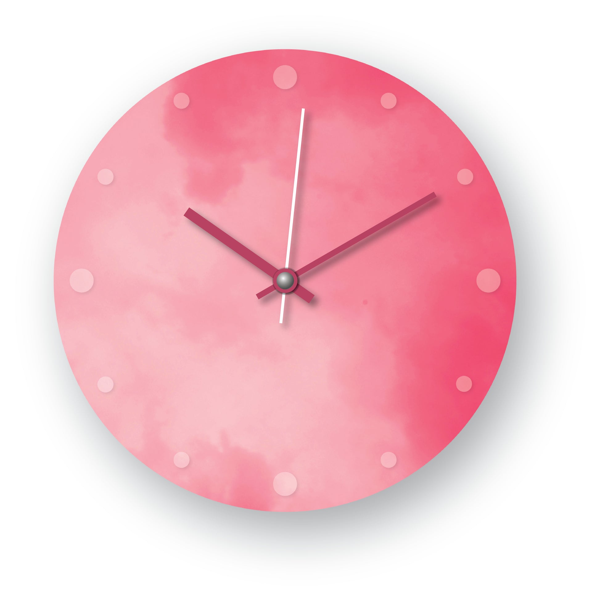 Pink Shades Wooden Wall Clock