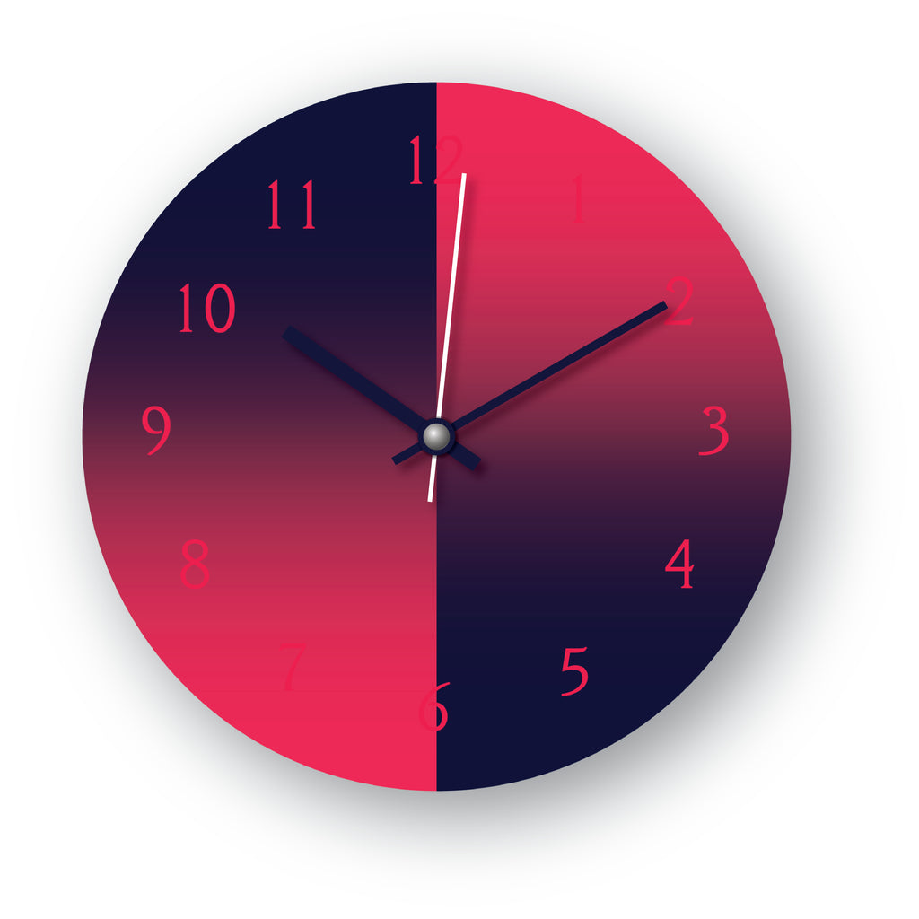 Blue & Pink Wall Clock – A Perfect Blend of Elegance & Char