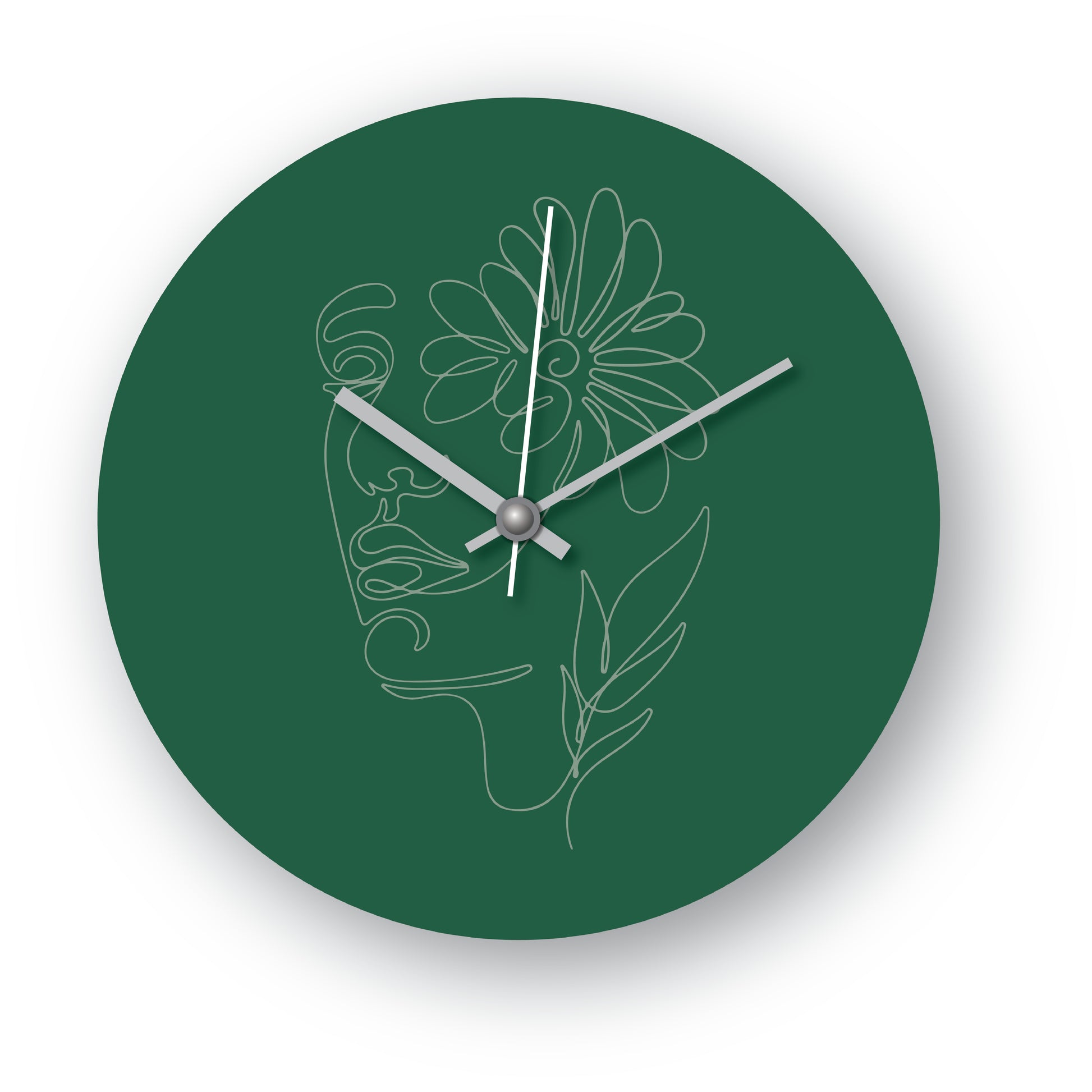 Green color ART Wall Clock