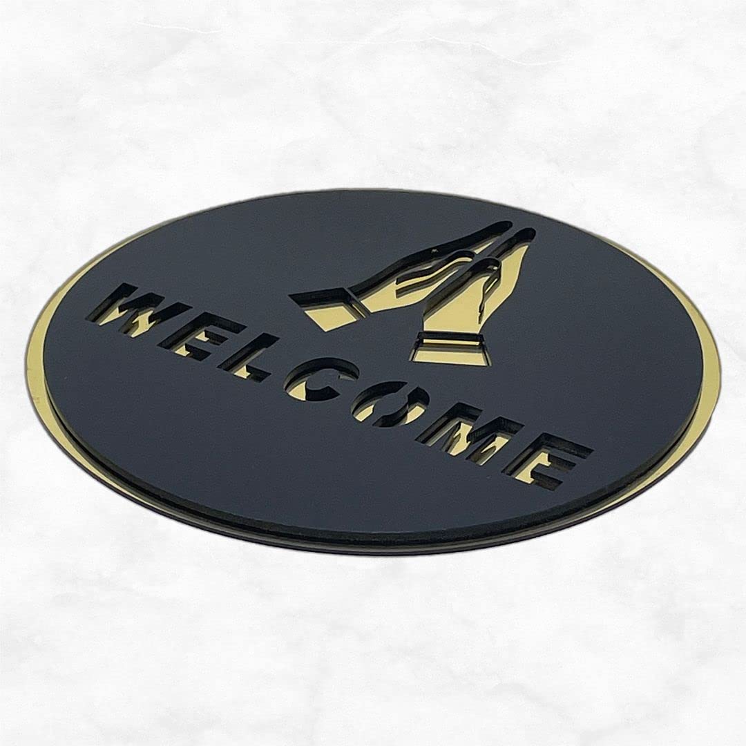 Welcome Metal Sign Board – Stylish & Durable Entryway Signage
