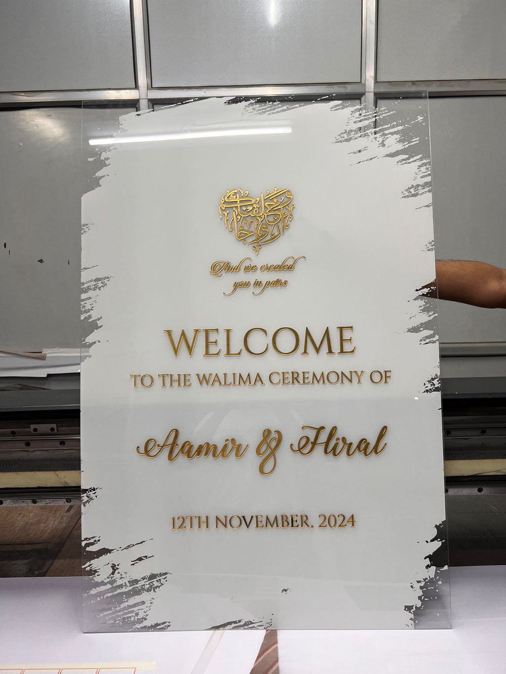 Acrylic Wedding Welcome Board – A Grand & Elegant First Impression