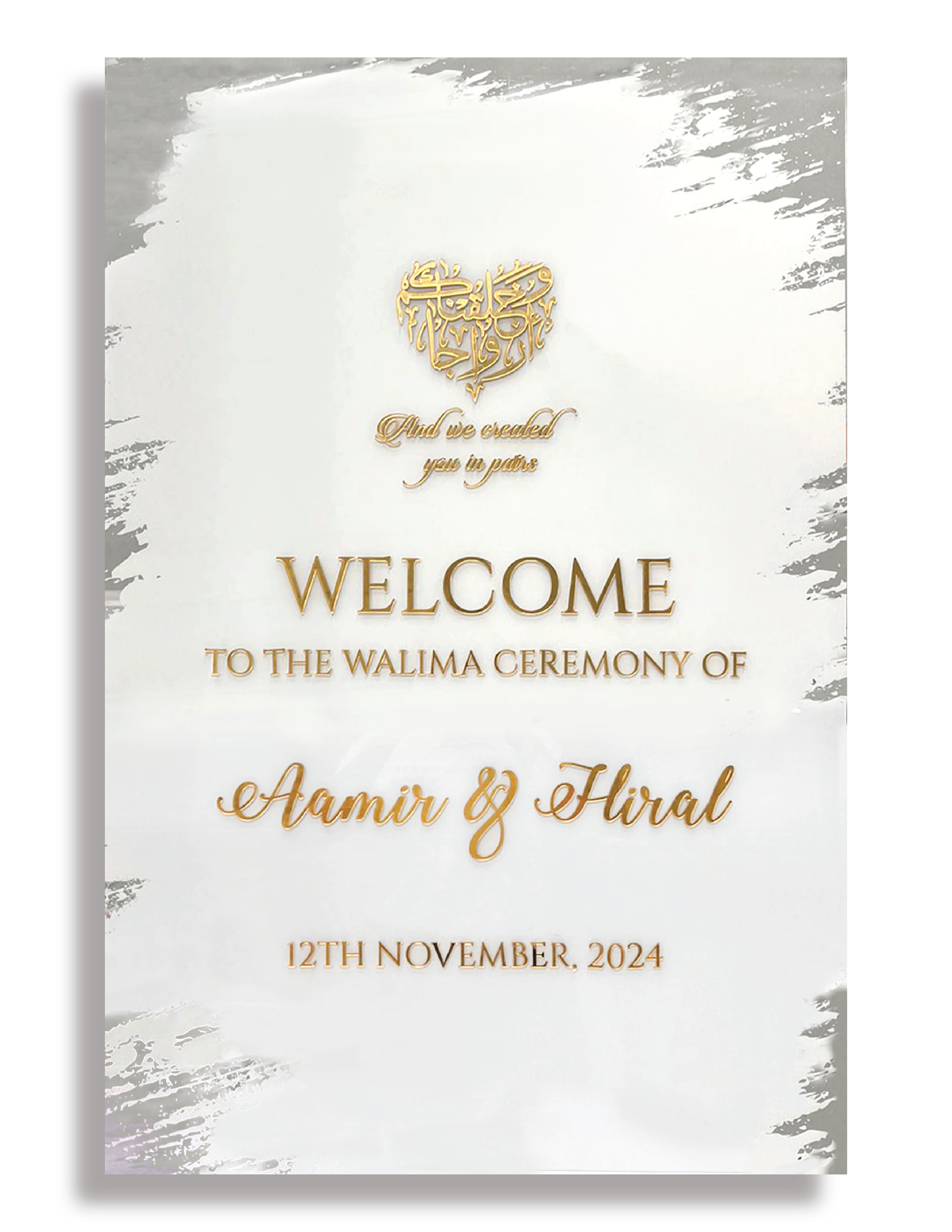 Acrylic Wedding Welcome Board – A Grand & Elegant First Impression