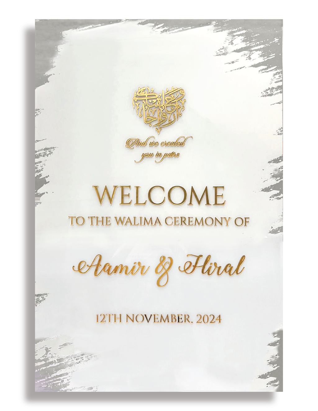Acrylic Wedding Welcome Board – A Grand & Elegant First Impression