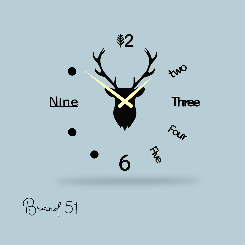 Dear-Shaped Acrylic Wall Clock – A Cute & Unique Timepiece