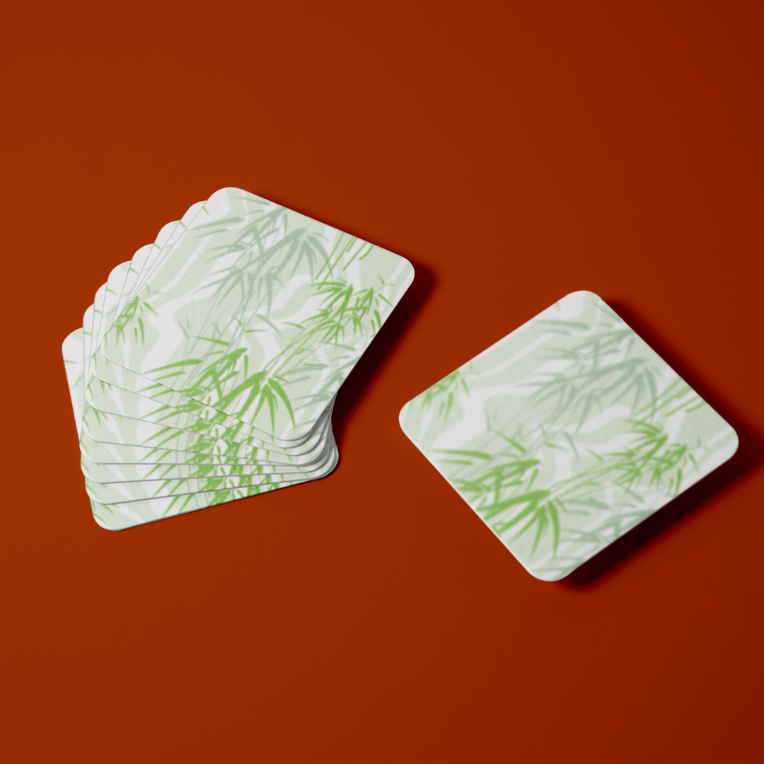 Natural Bamboo Style Tea Coaster – Eco-Friendly Elegance for Everyday Moments(set of 4).