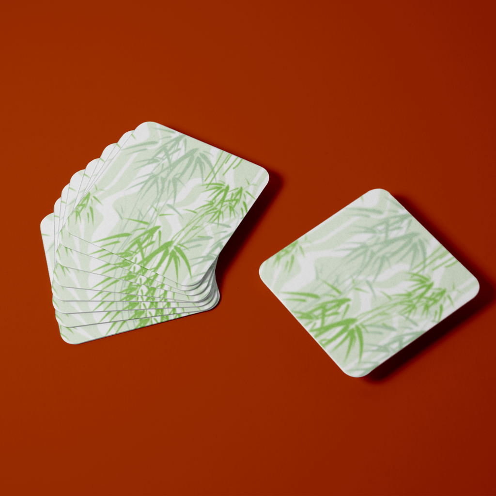 Natural Bamboo Style Tea Coaster – Eco-Friendly Elegance for Everyday Moments(set of 4).