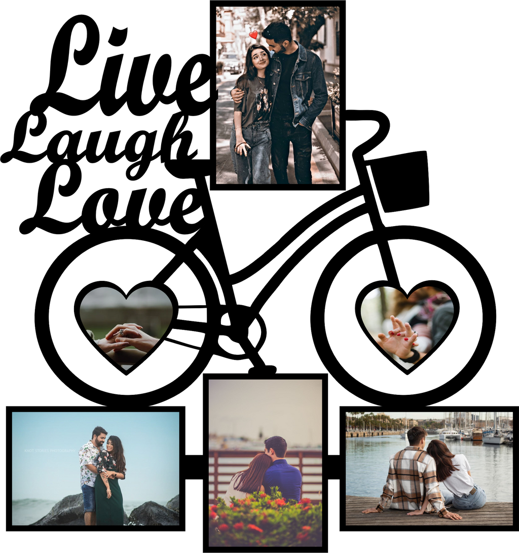 Cycle-Shaped Wall Photo Frame -Ride with Your Memories