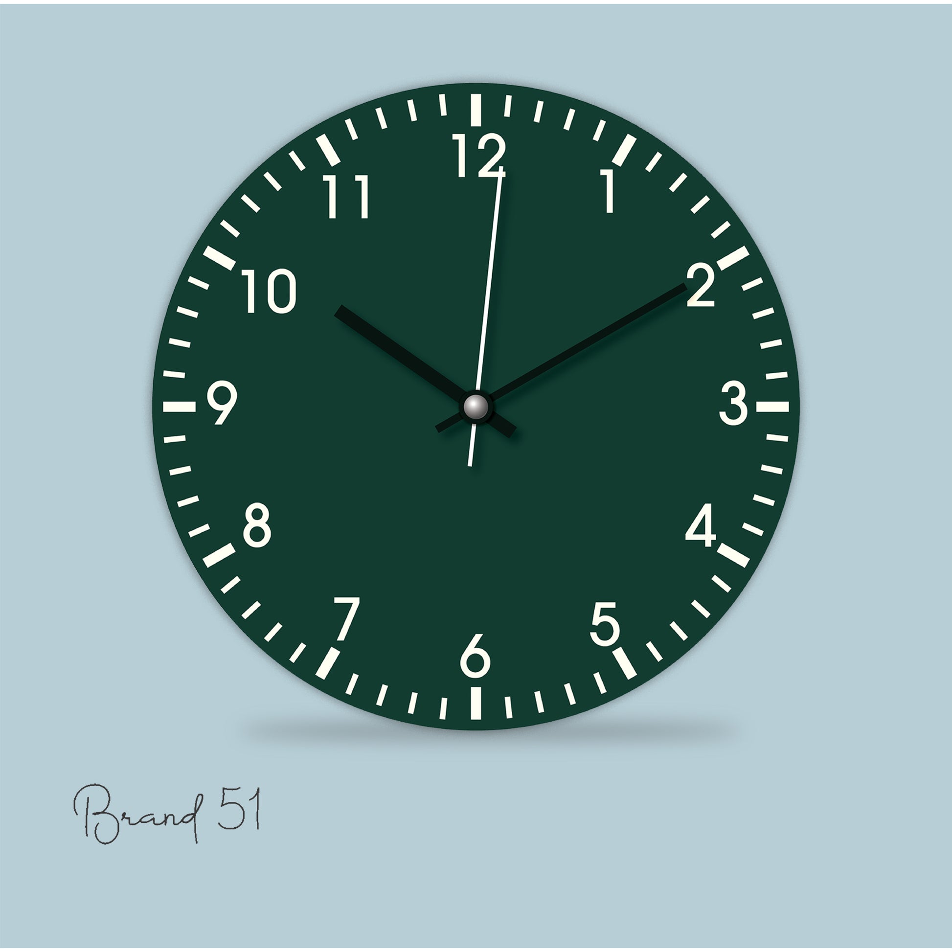Customised Green color Wall Clock