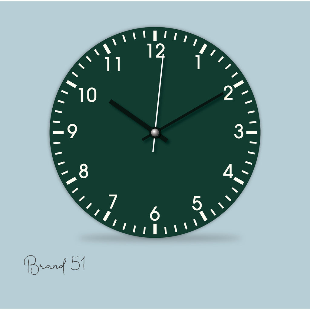 Customised Green color Wall Clock