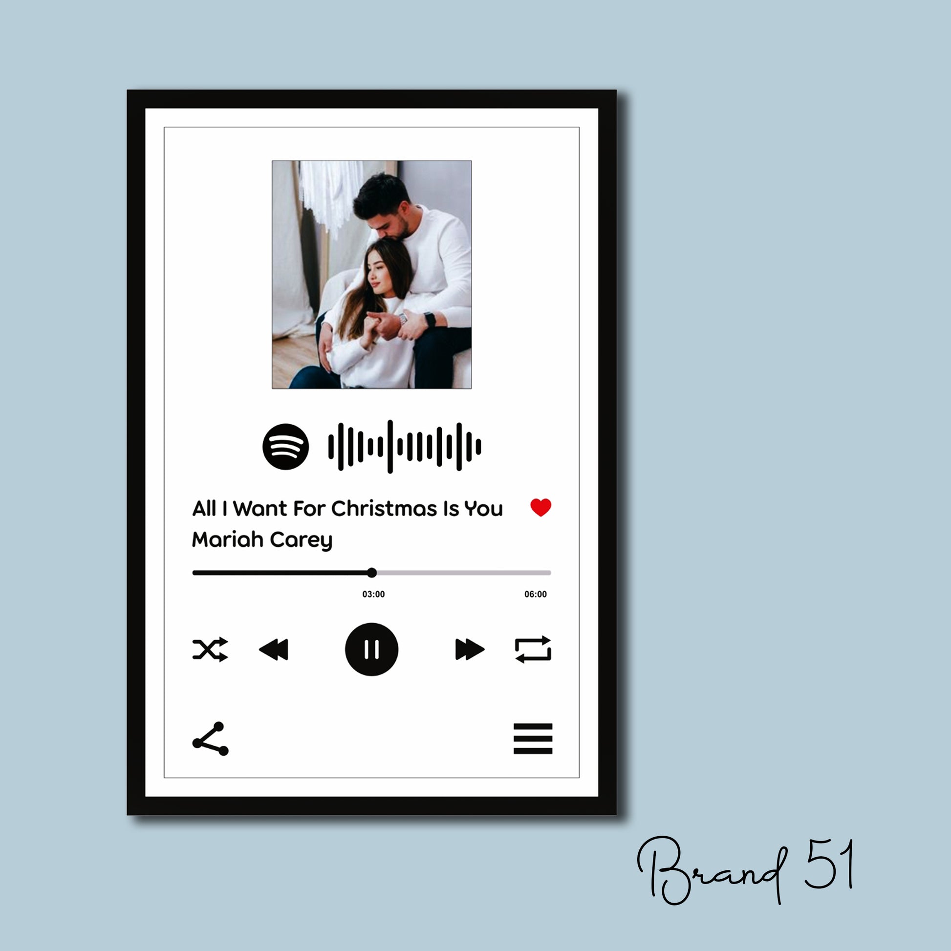 Couple Spotify Wall Photo Frame