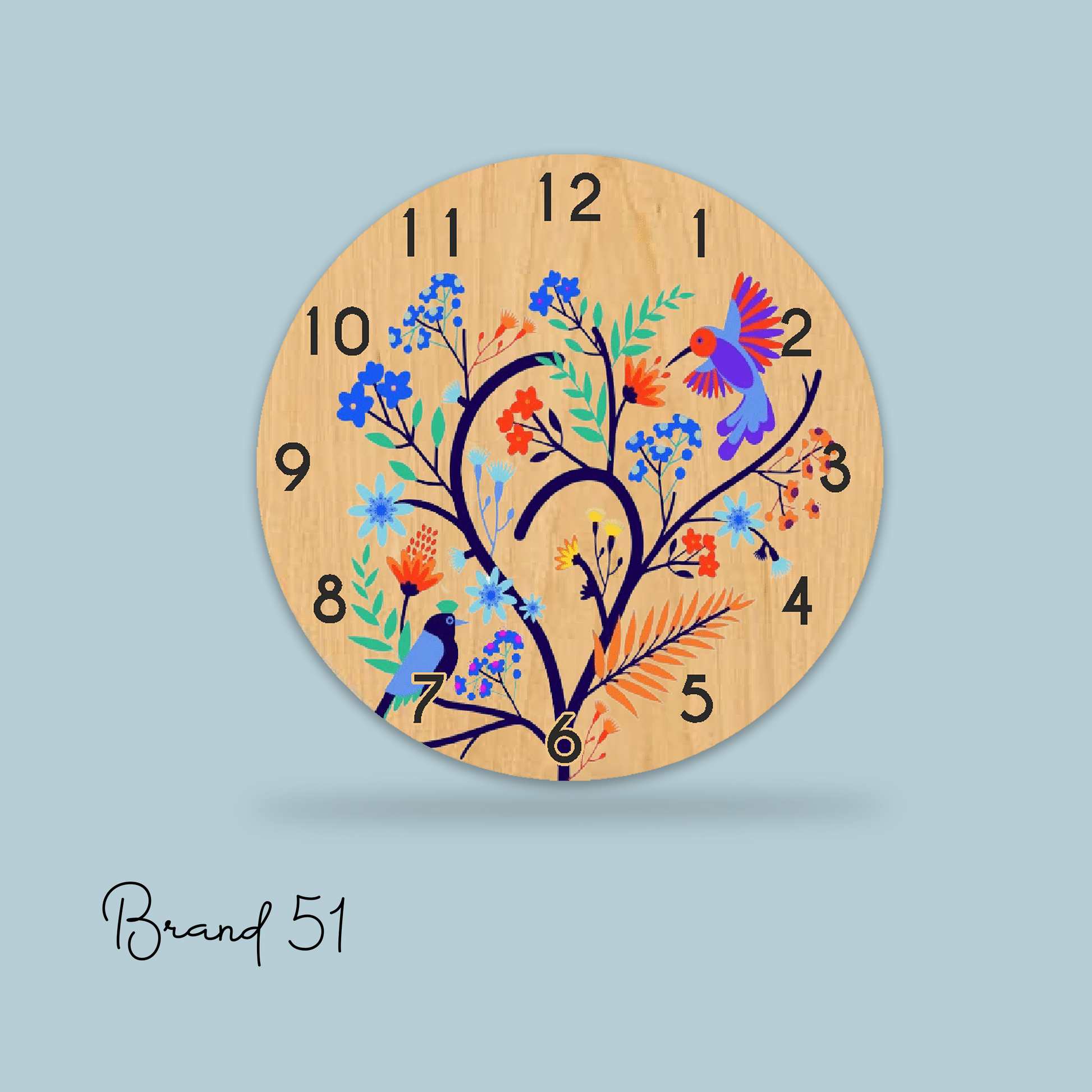 Multi Flower Wall Clock – Bloom with Every Hour